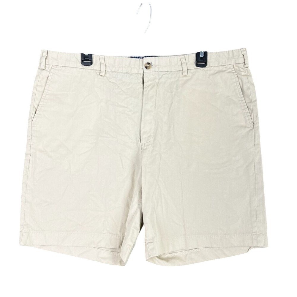 Collared Greens Mens Chino‎ Shorts 38 Beige Cotton Made USA Club Resort Preppy